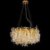 Crystal Quartet Round Branch Penny Chandelier